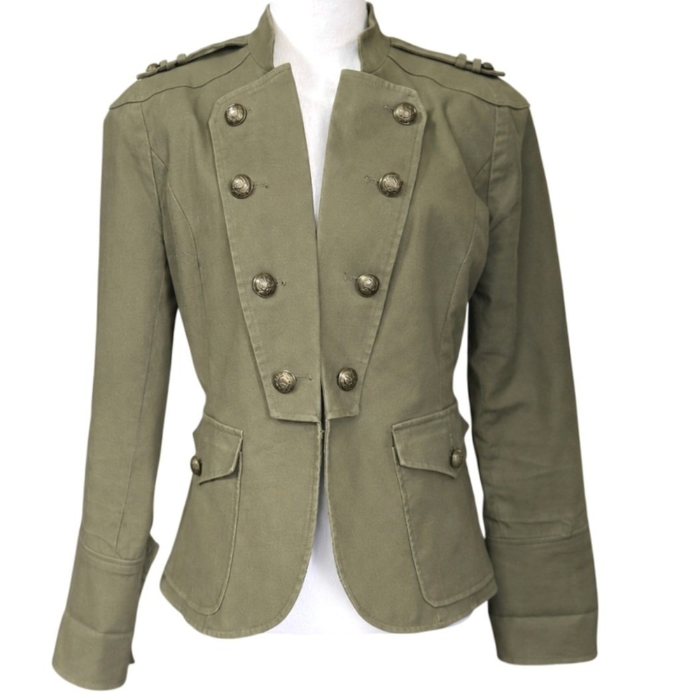 Apostrophe Military Band Officer Parade Jacket Gold Crest Buttons Indie 12